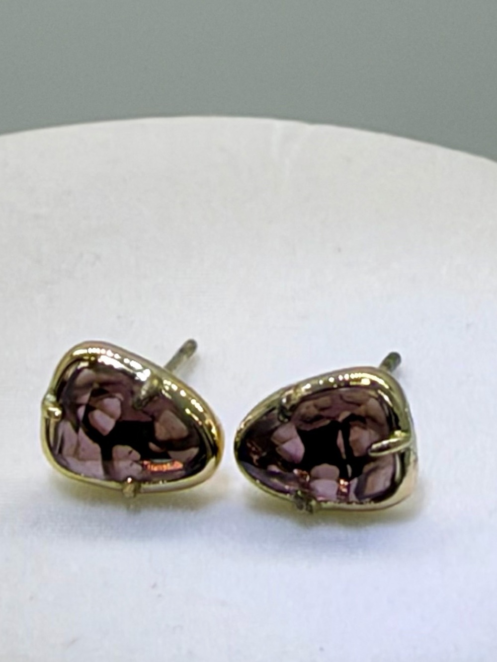 Kendra Scott Hazel Earrings with Amethyst Crystal Stone